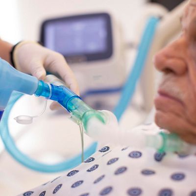 patient in Progressa bed using Volara system in ICU