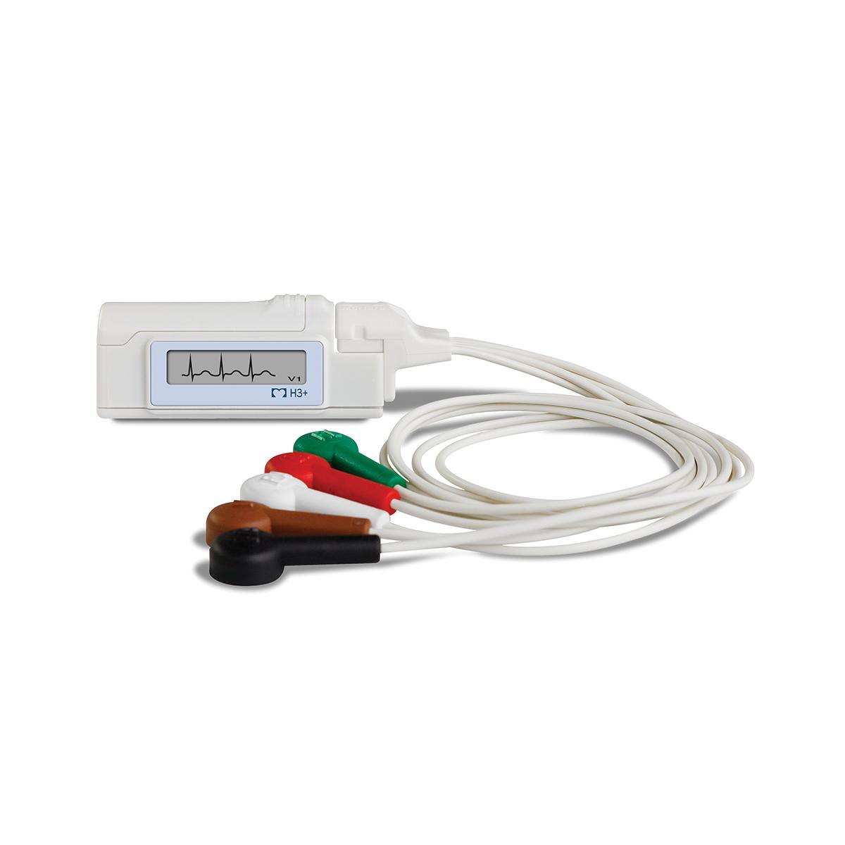 H3+ Digital Holter Recorder with leads