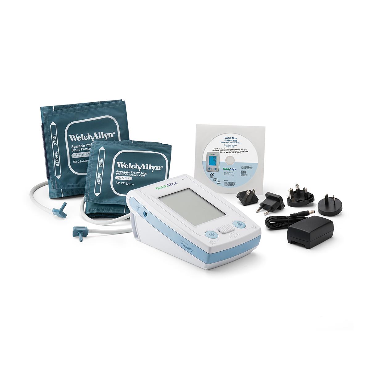 Kit du tensiomètre numérique ProBP 2400 avec accessoires, brassards et disque