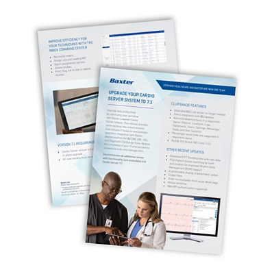 Baxter Cardiology Cardio Server 7.1 Release Announcement Brochure
