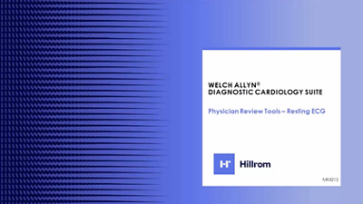 Welch Allyn Diagnostic Cardiology Suite ECG Physician Tools Training Video