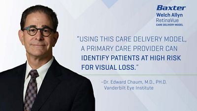 primary care physician perspective offering diabetic retinopathy exams at the point of care image of physician wearing glasses