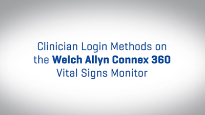 Hog to Log In to the Connex 360 Vital Signs Monitor