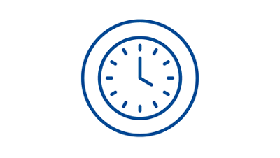 icon of clock with arrow