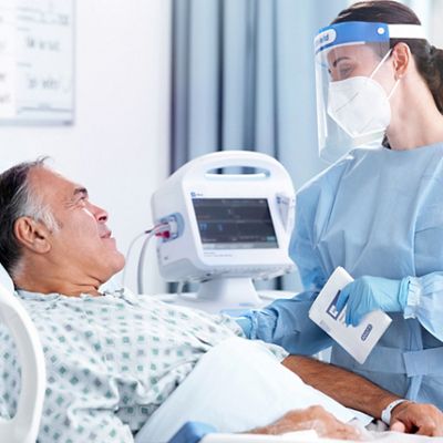 Caregiver capturing vital signs