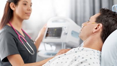 Caregiver capturing vital signs