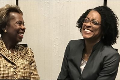 Hillrom’s Paula Miller interviews board member Felicia Norwood