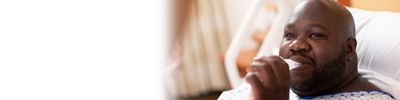 Patient using nebulizer