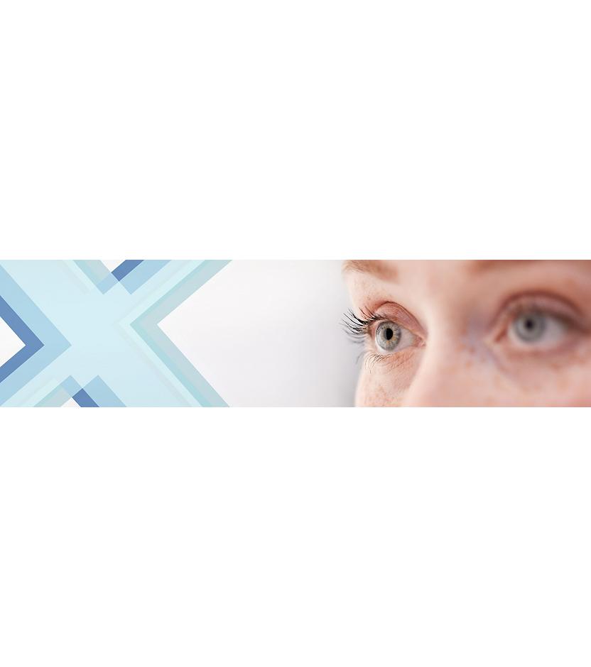 Close-up van de ogen van een vrouwelijke patiënt