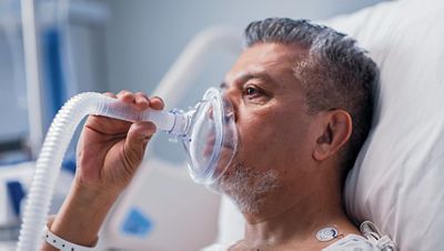 Patient with pulmonary device