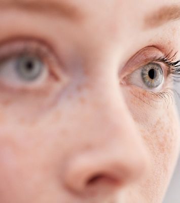 A close up image of a woman's eyes.