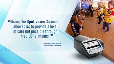 WELCH ALLYN SPOT Vision Screener Used For International Medical Mission Trip