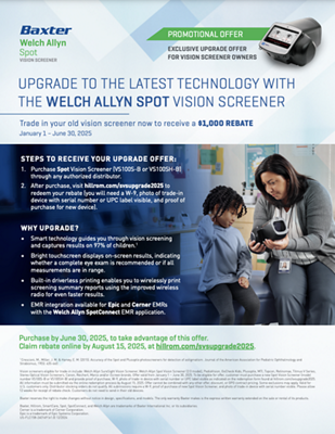 Welch Allyn Spot Vision Screener 2025 Promotion