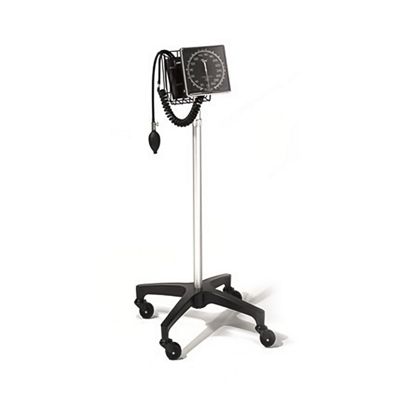 Sphygmomanomètre anéroïde mobile Tycos 509 sur support roulant (vue 3/4)